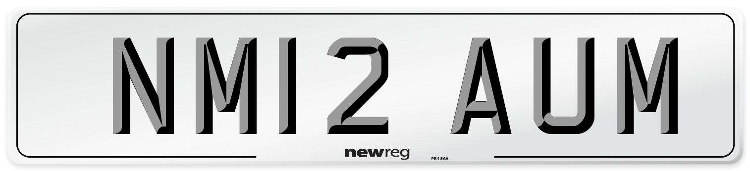 NM12 AUM Number Plate from New Reg